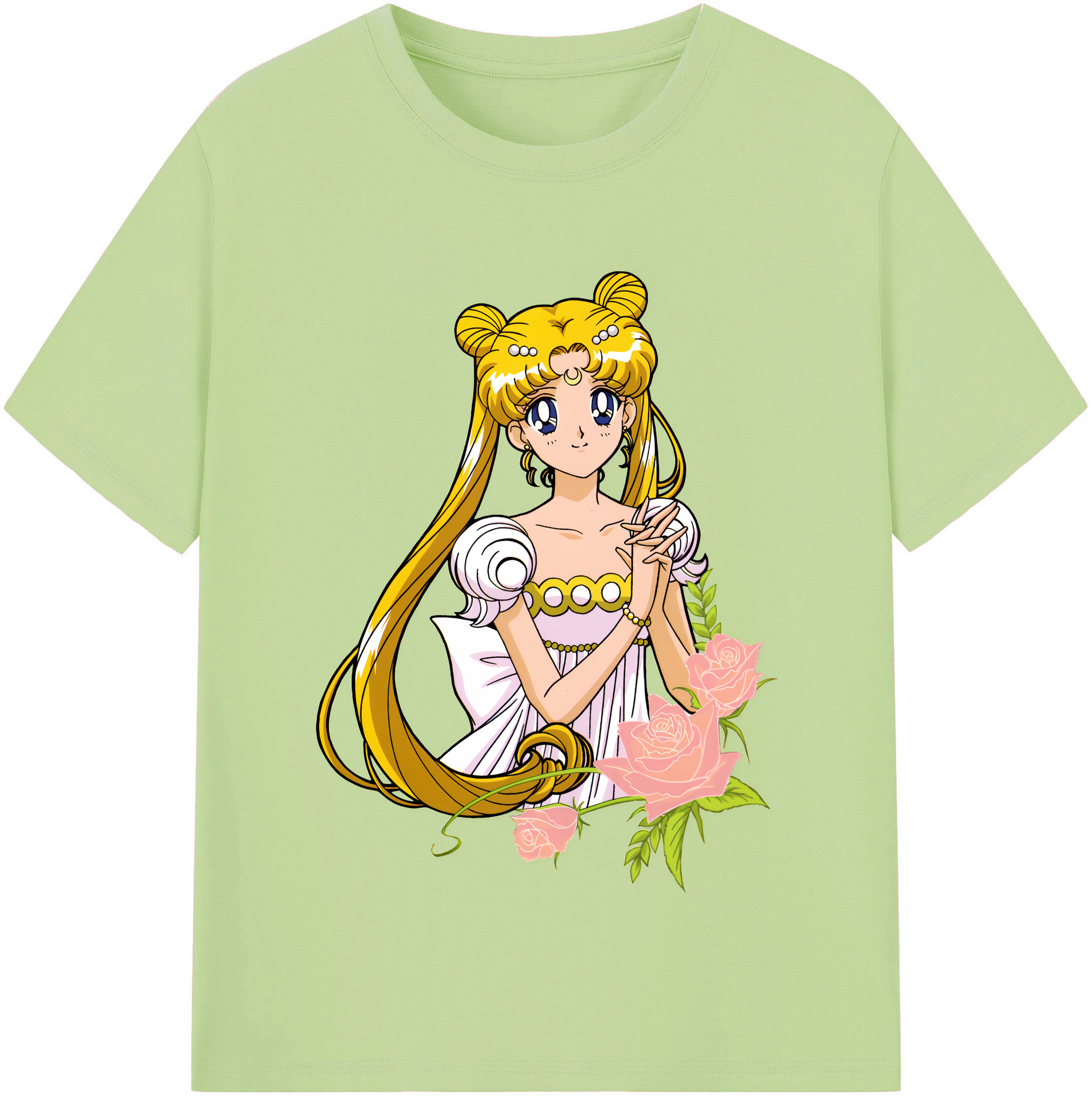 （画像用） 美少女戦士セーラームーン 愛野 美奈子 あいの みなこ Sailor Moon Aino Minako 綿100％半袖Tシャツ（フロントプリント）